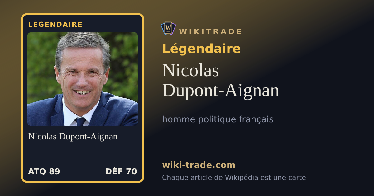 Nicolas Dupont-Aignan — carte Légendaire