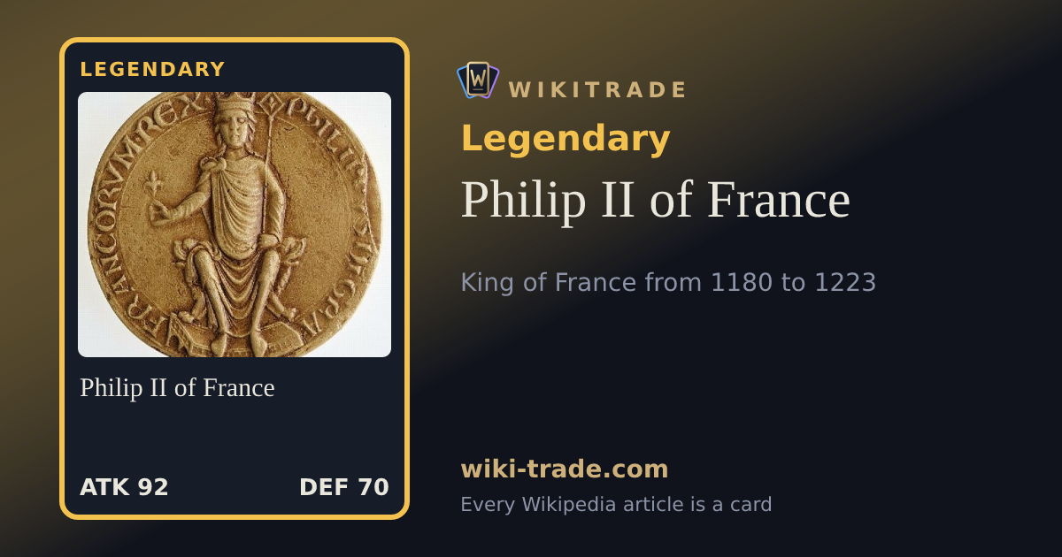 Philip II of France — Legendary card