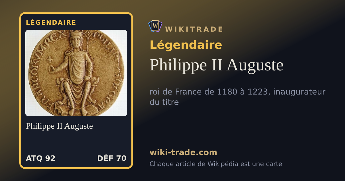 Philippe II Auguste — carte Légendaire