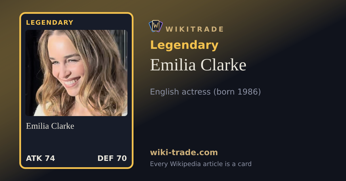 Emilia Clarke — Legendary card