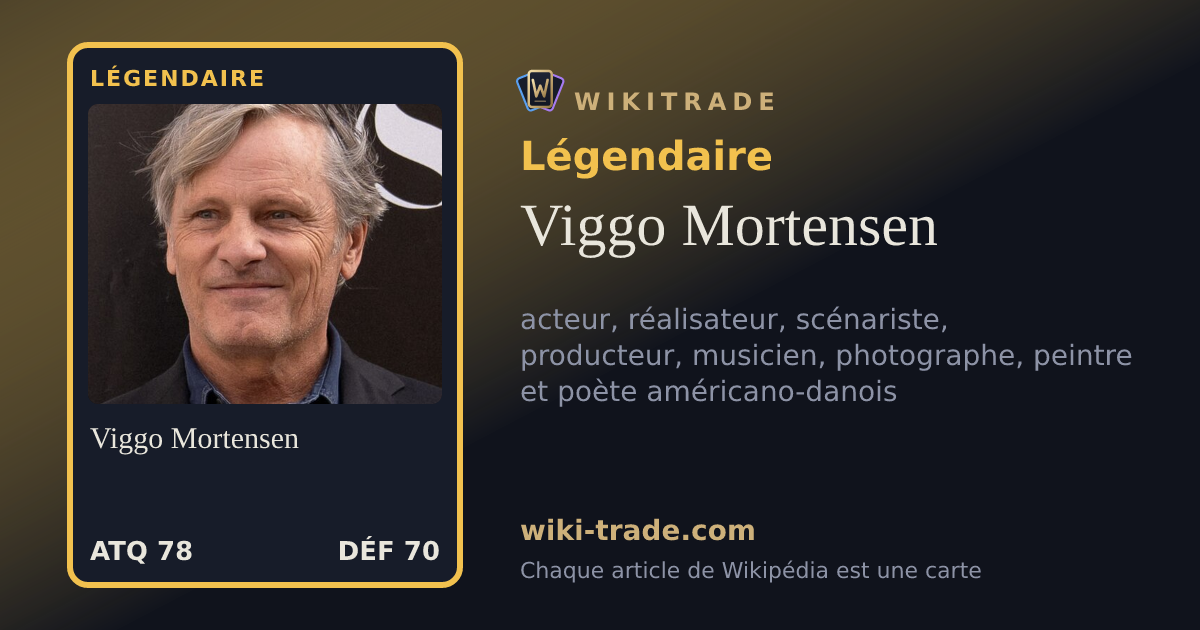 Viggo Mortensen — carte Légendaire