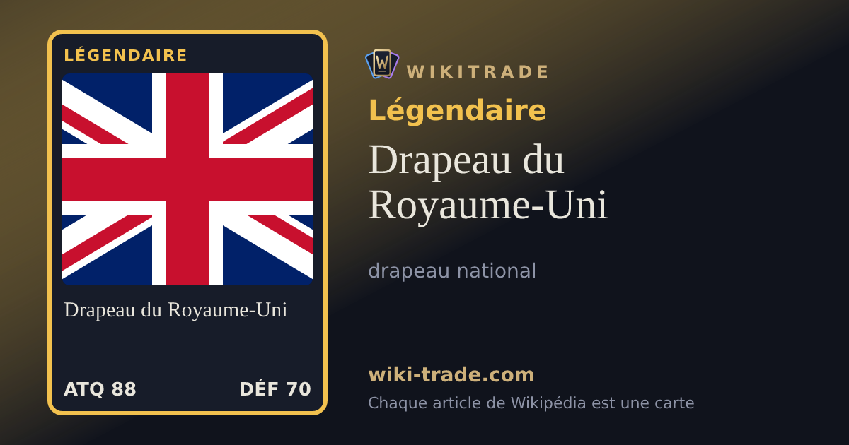 Drapeau du Royaume-Uni — carte Légendaire