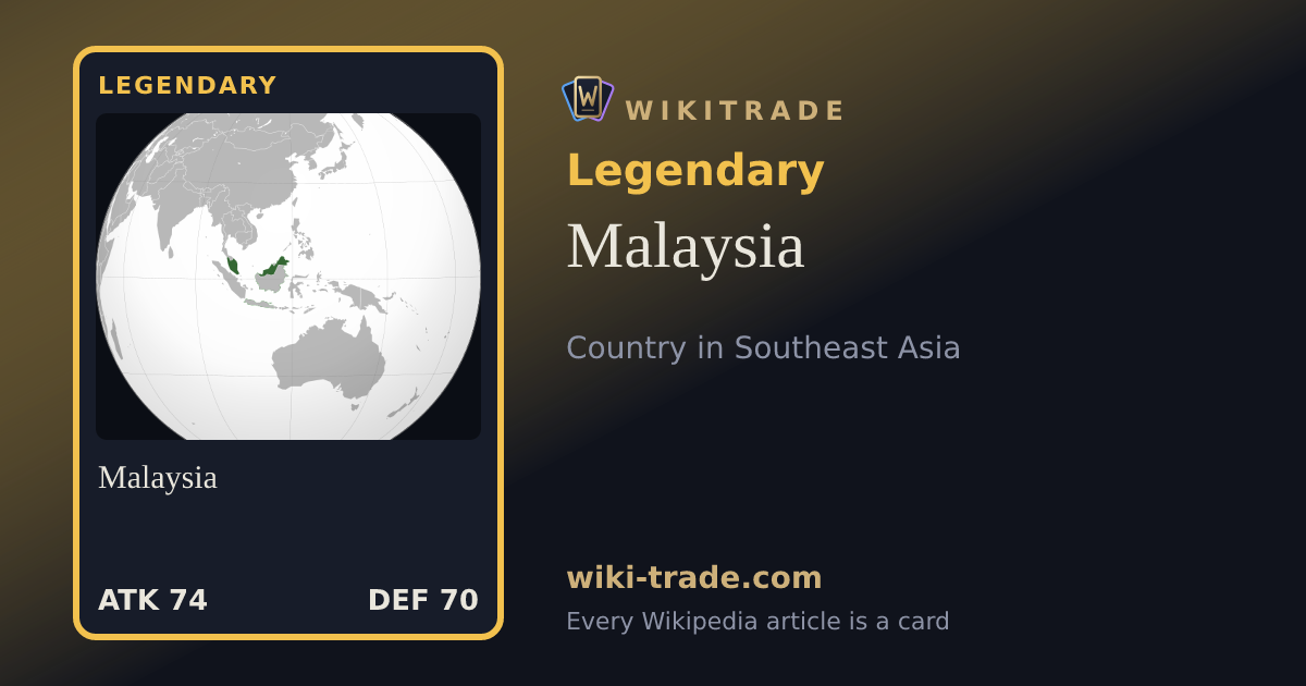 Malaysia — Legendary card