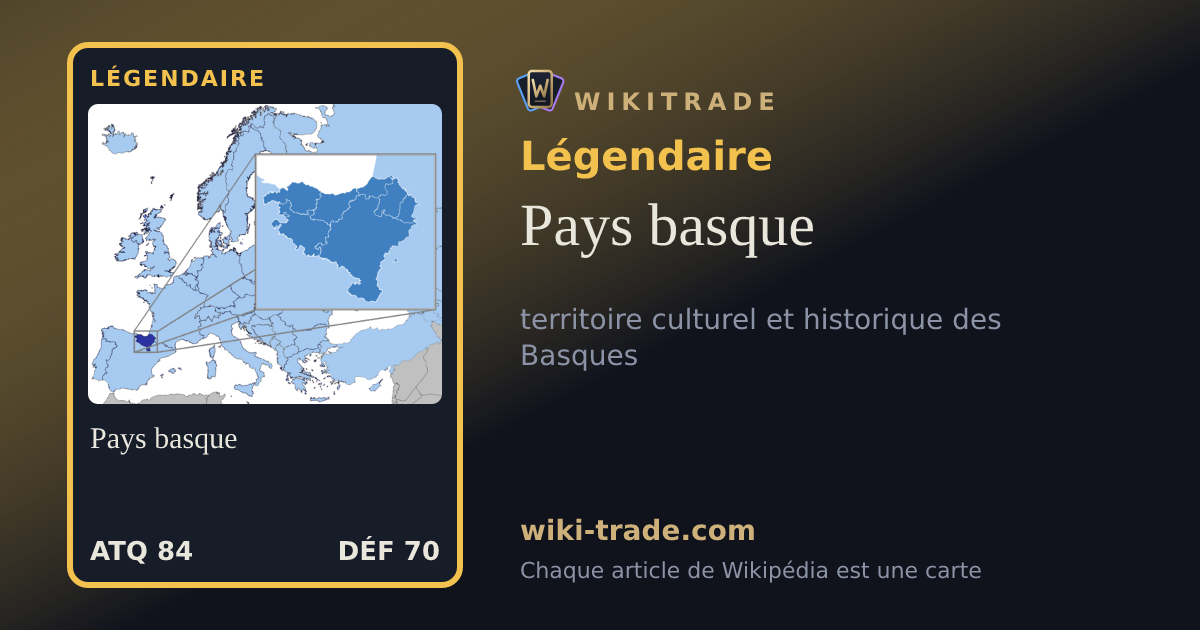 Pays basque — carte Légendaire