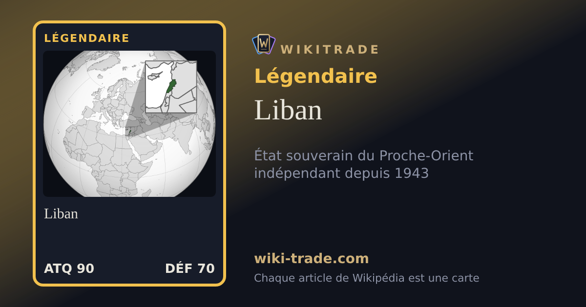 Liban — carte Légendaire