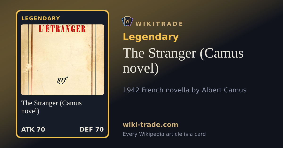 The Stranger (Camus novel) — Legendary card