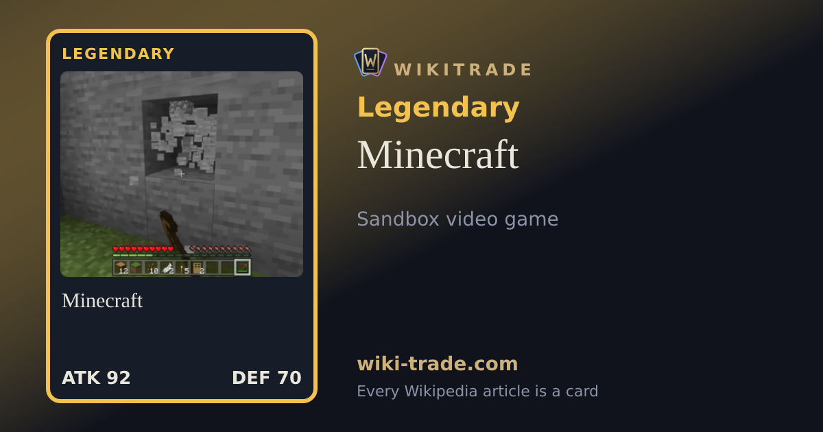 Minecraft — Legendary card