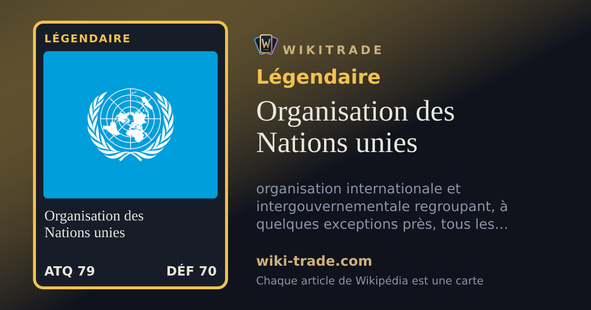Organisation des Nations unies — carte Légendaire
