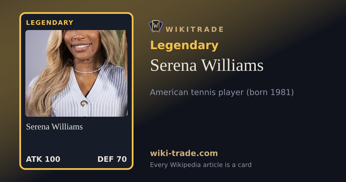Serena Williams — Legendary card