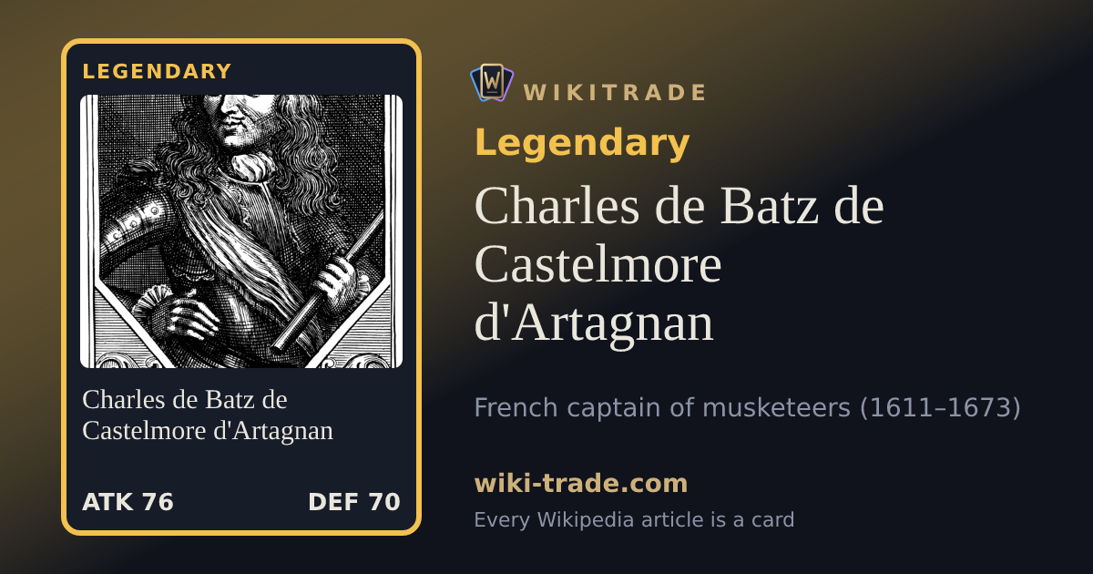 Charles de Batz de Castelmore d'Artagnan — Legendary card