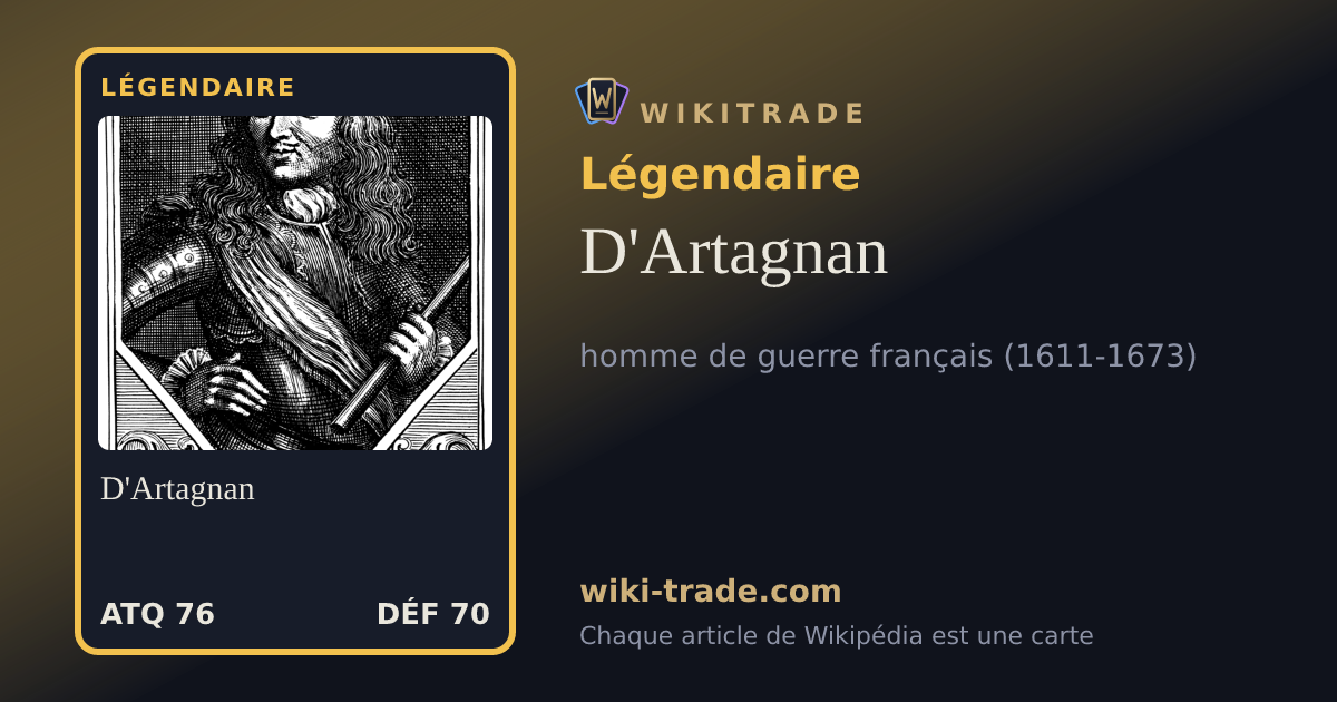 D'Artagnan — carte Légendaire