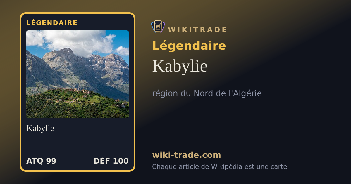 Kabylie — carte Légendaire