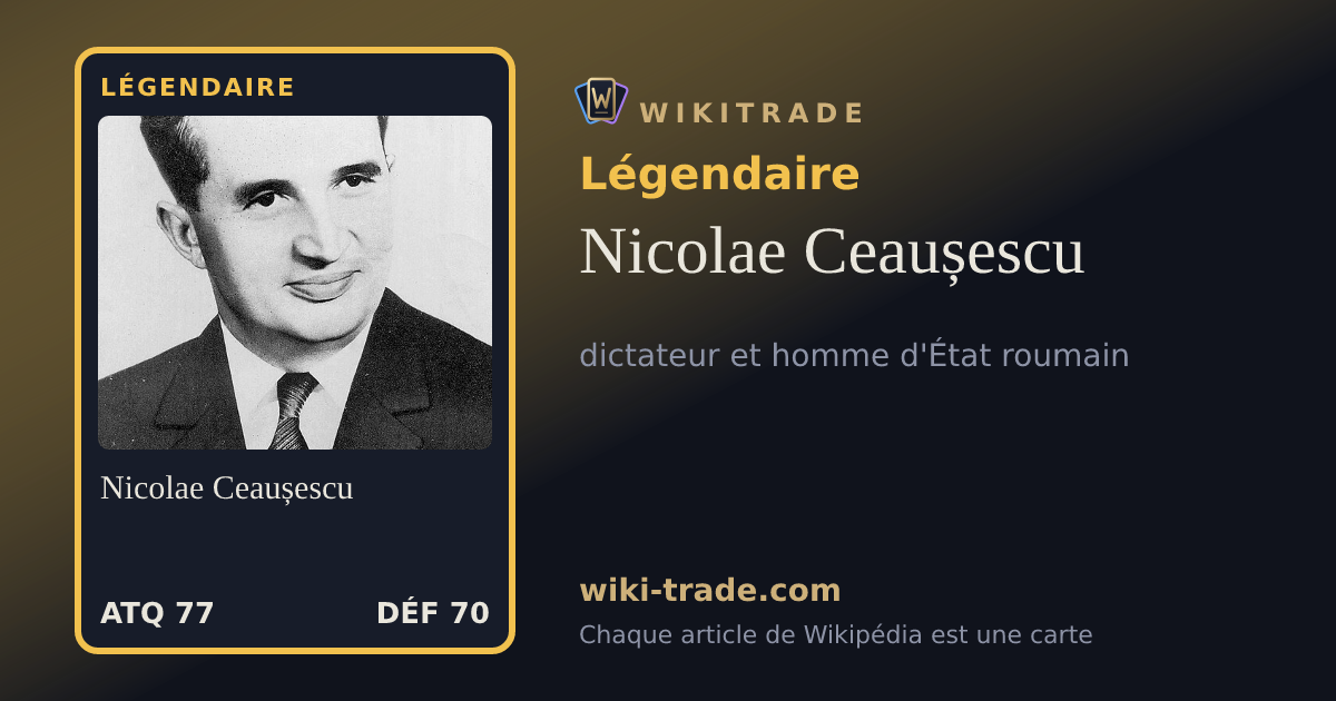 Nicolae Ceaușescu — carte Légendaire