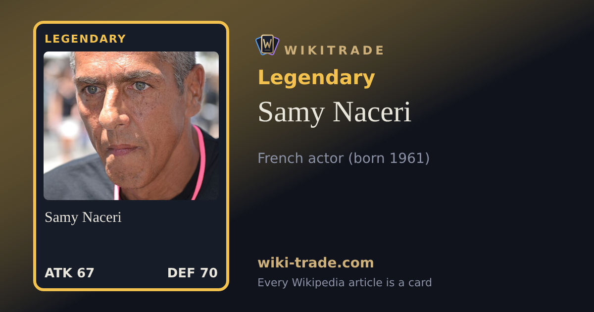 Samy Naceri — Legendary card