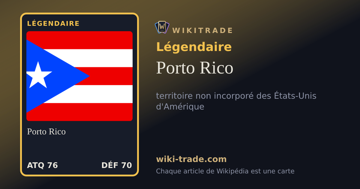 Porto Rico — carte Légendaire