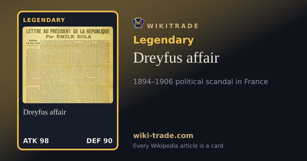 Dreyfus affair — Legendary card