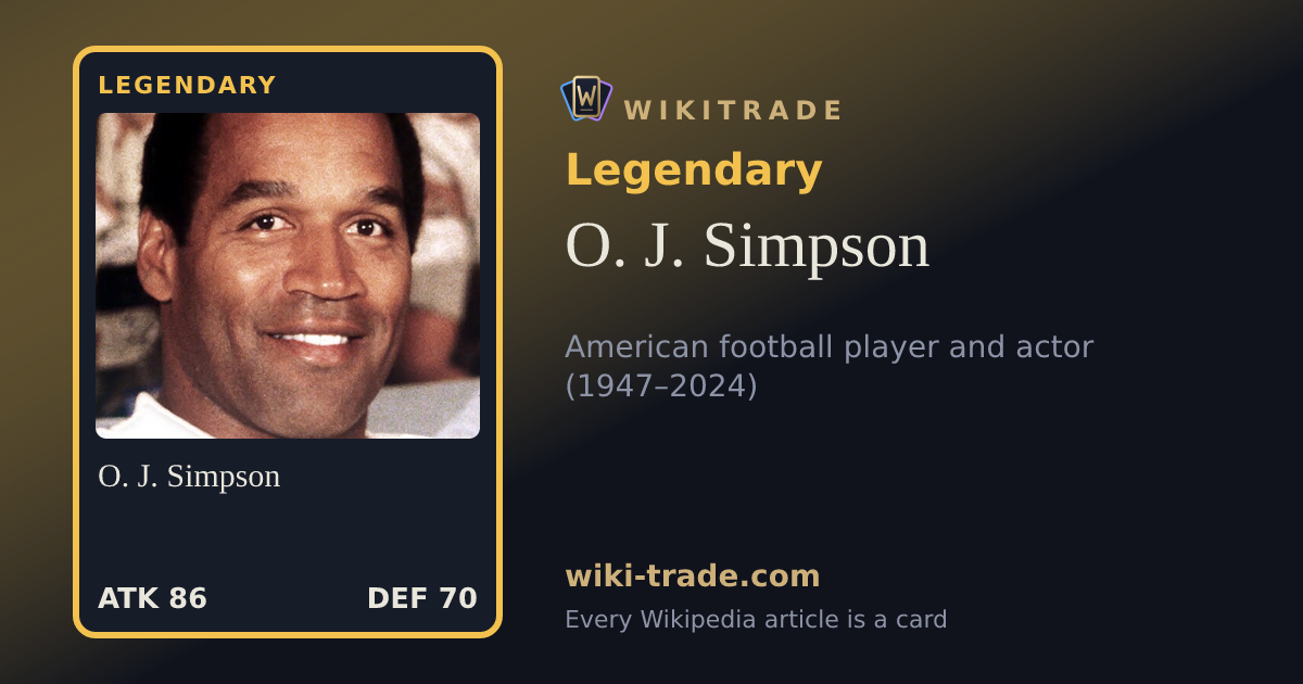 O. J. Simpson — Legendary card