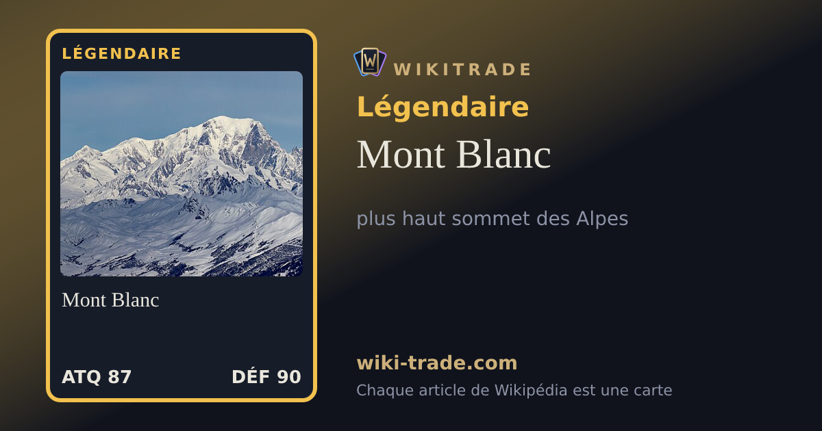 Mont Blanc — carte Légendaire