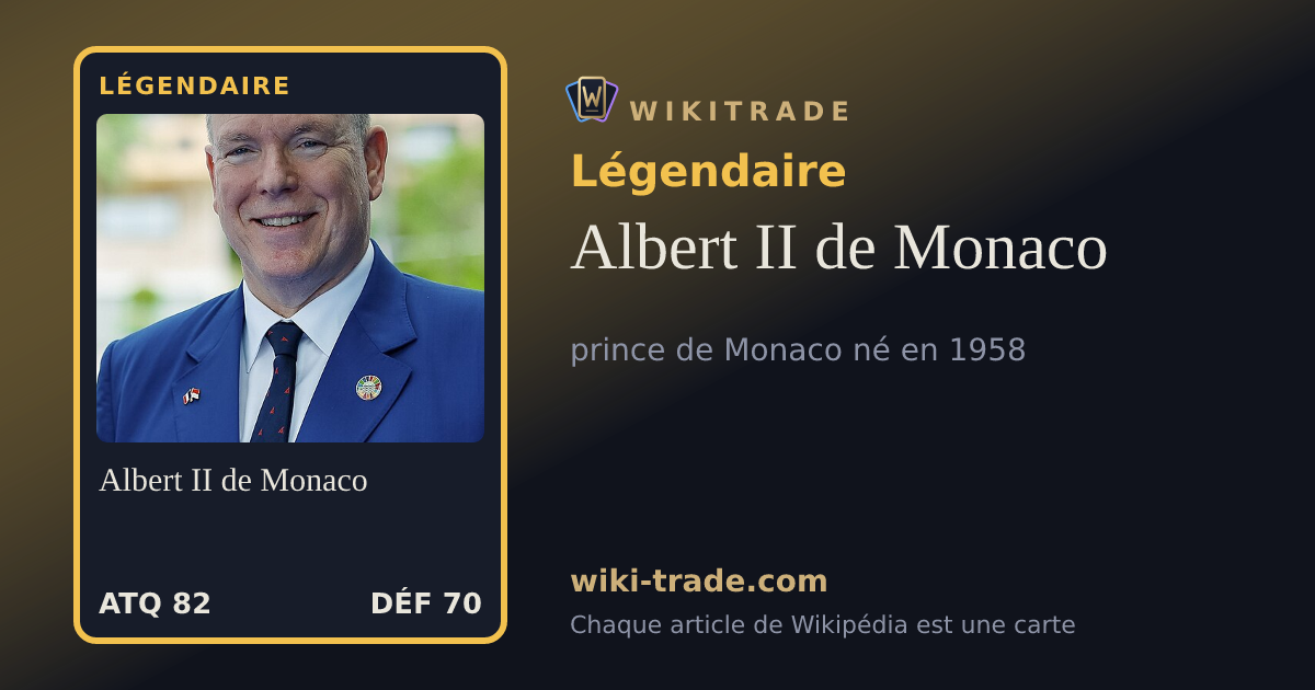 Albert II de Monaco — carte Légendaire