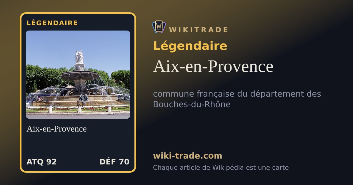 Aix-en-Provence — carte Légendaire