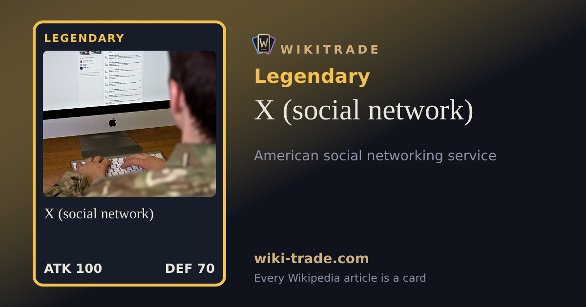 X (social network) — Legendary card