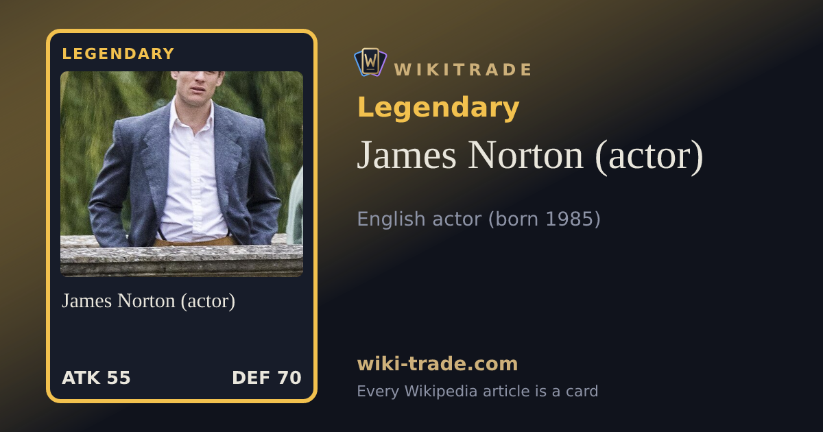 James Norton (actor) — Legendary card