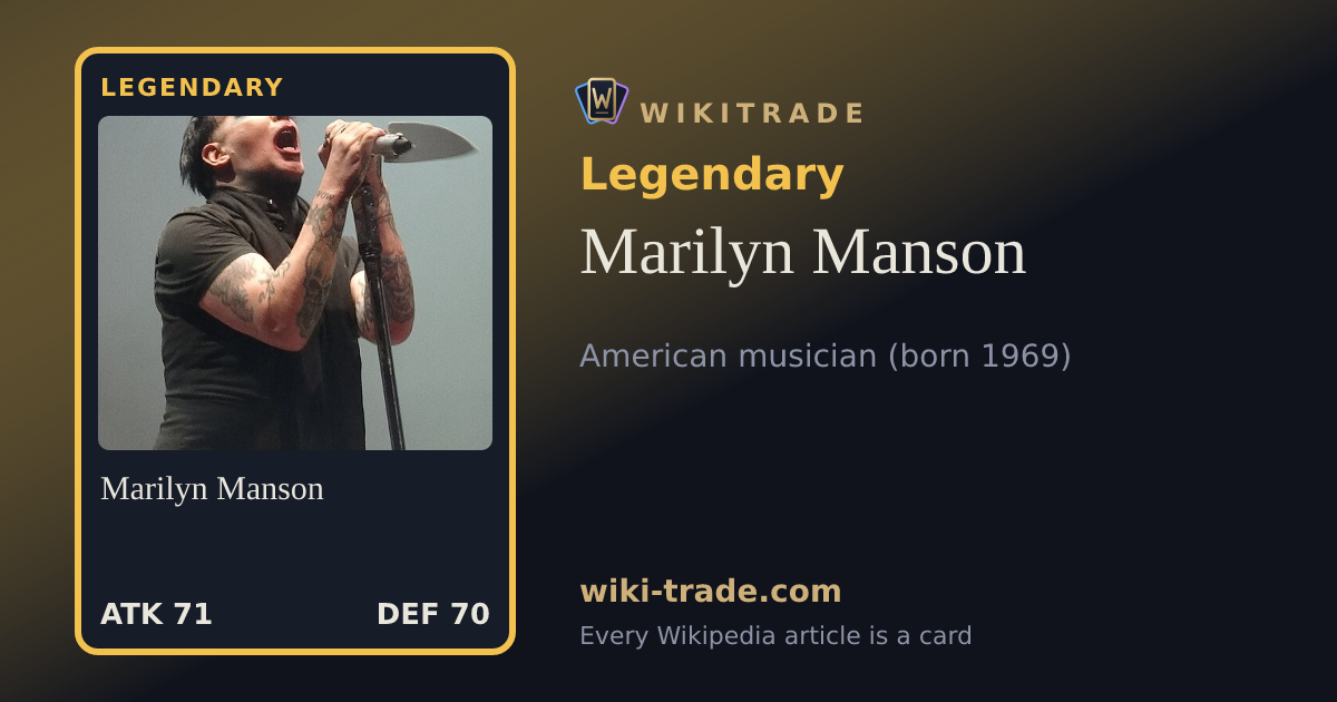 Marilyn Manson — Legendary card