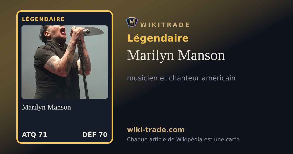 Marilyn Manson — carte Légendaire