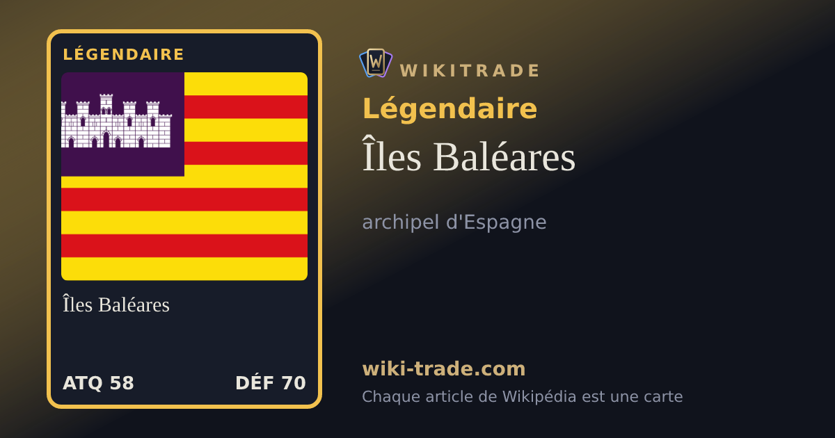 Îles Baléares — carte Légendaire