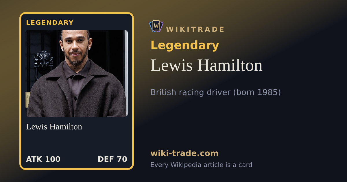 Lewis Hamilton — Legendary card