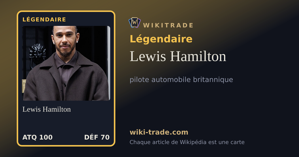 Lewis Hamilton — carte Légendaire