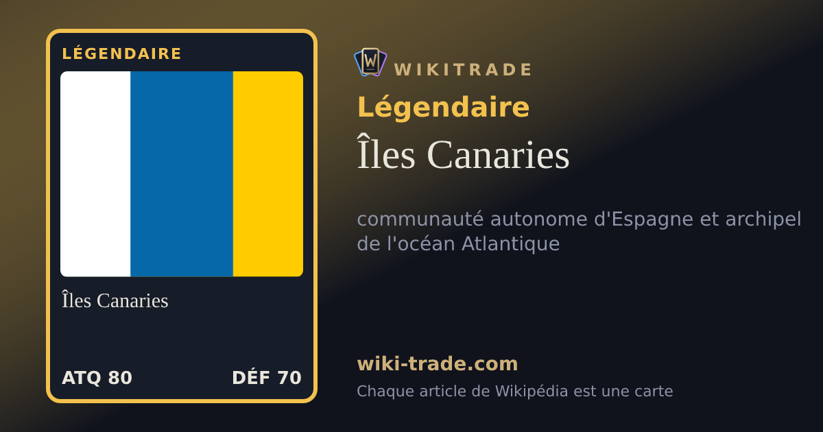 Îles Canaries — carte Légendaire