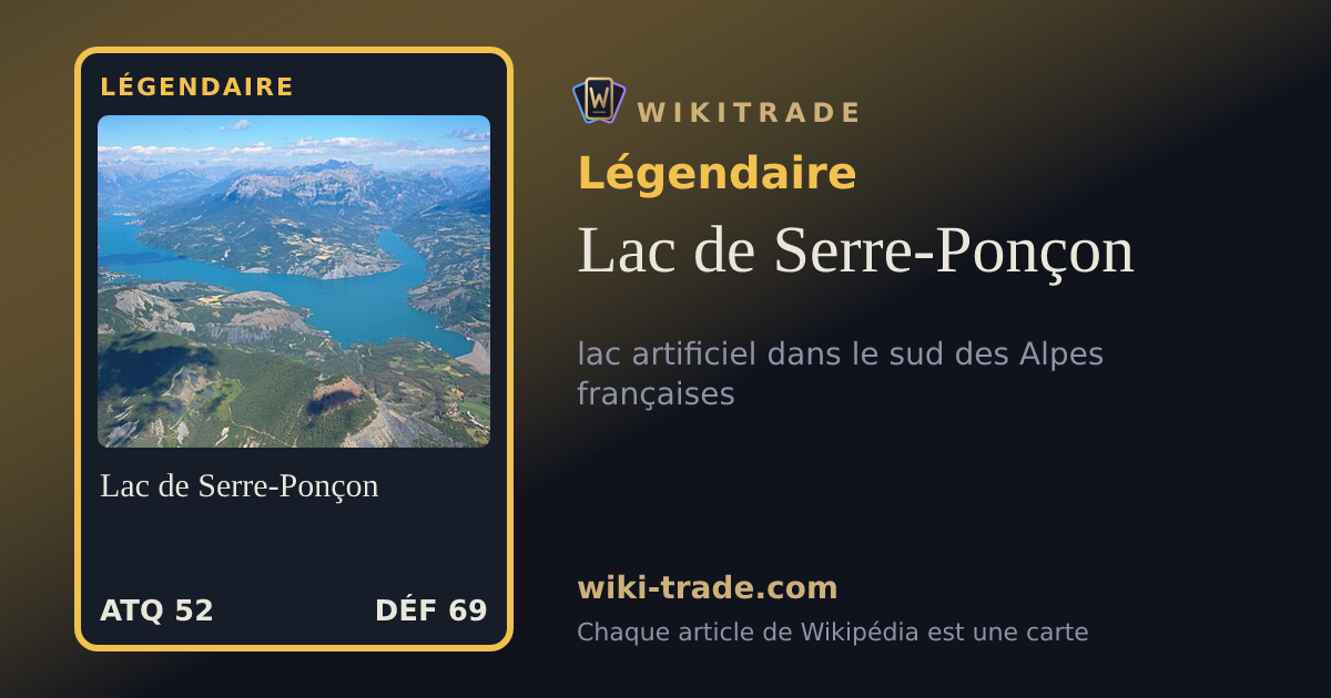 Lac de Serre-Ponçon — carte Légendaire