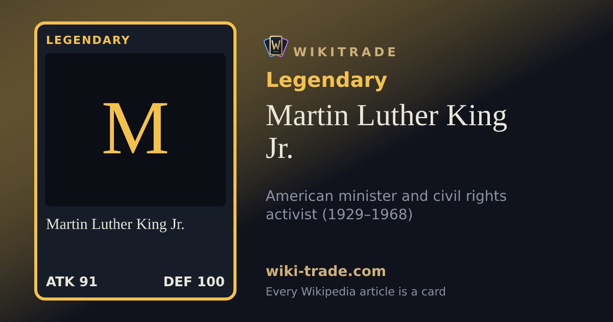 Martin Luther King Jr. — Legendary card