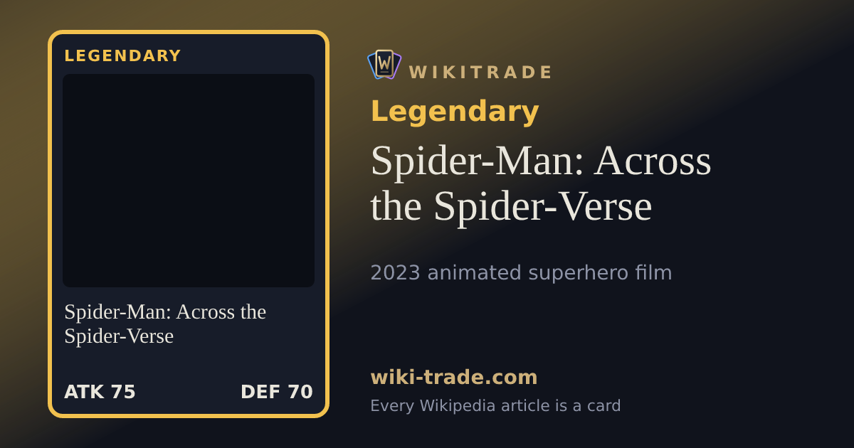 Spider-Man: Across the Spider-Verse — Legendary card