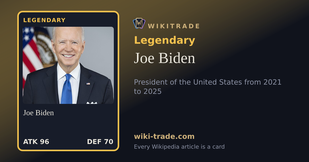 Joe Biden — Legendary card