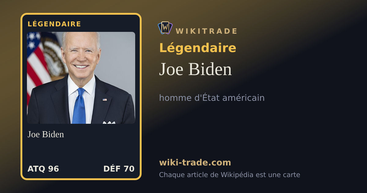 Joe Biden — carte Légendaire