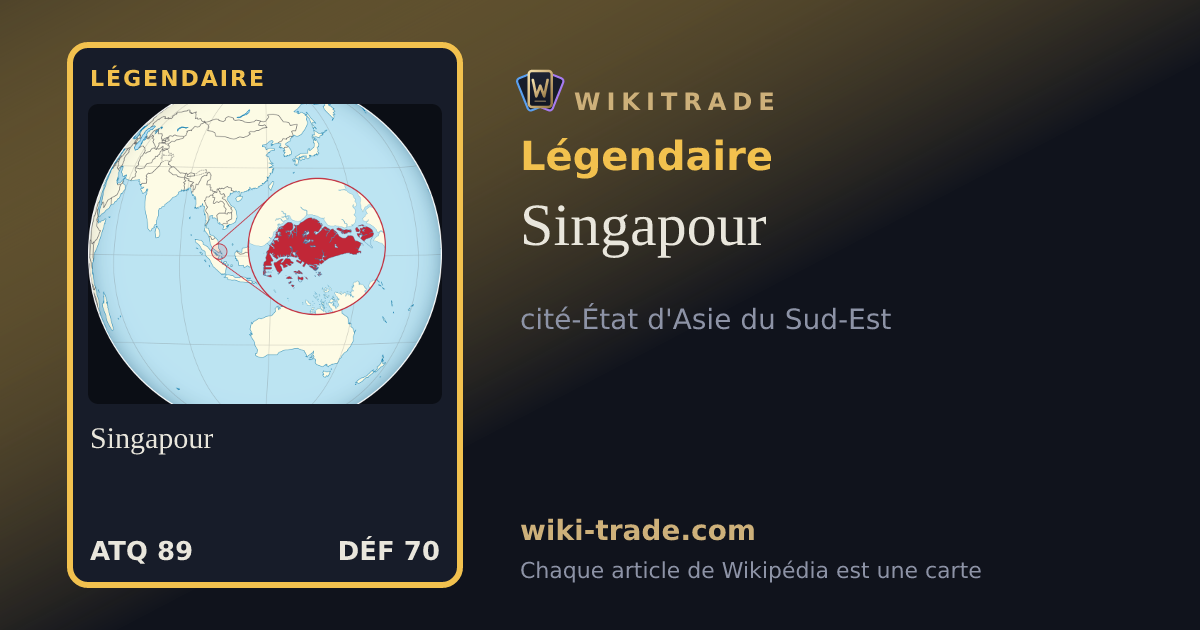 Singapour — carte Légendaire