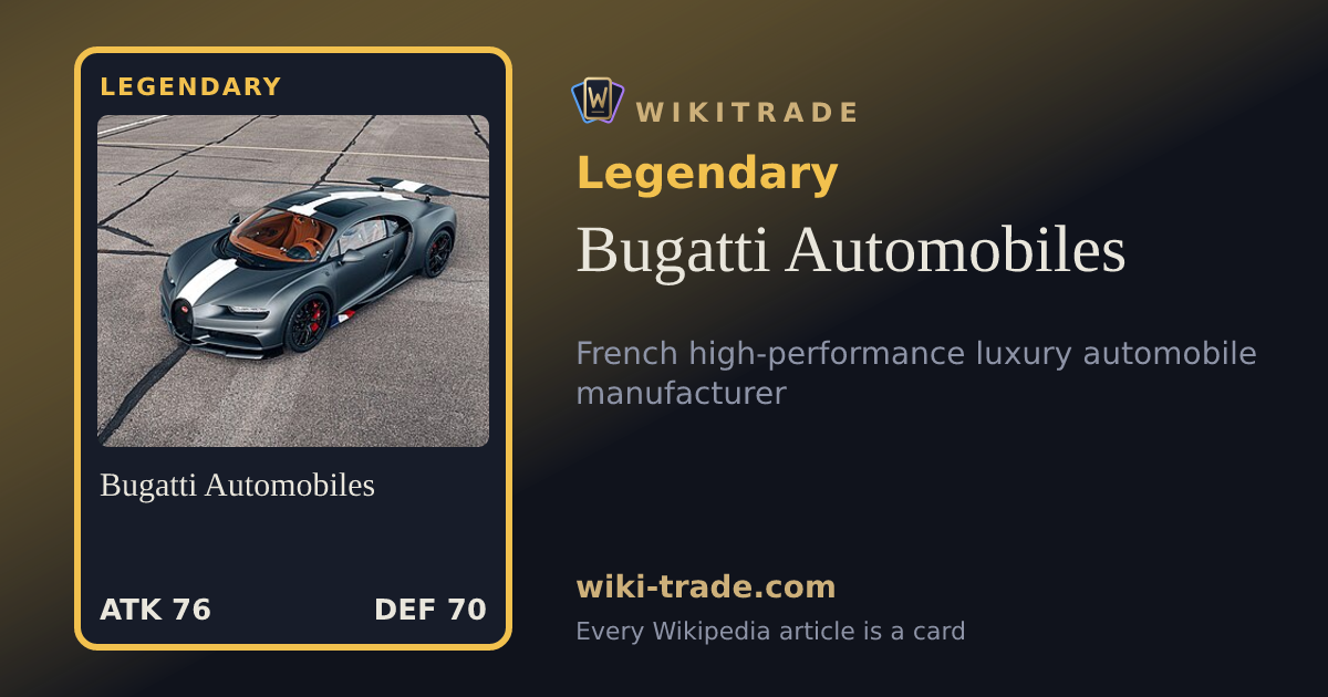 Bugatti Automobiles — Legendary card