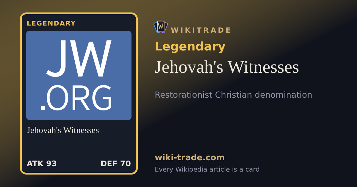 Jehovah's Witnesses — Legendary card
