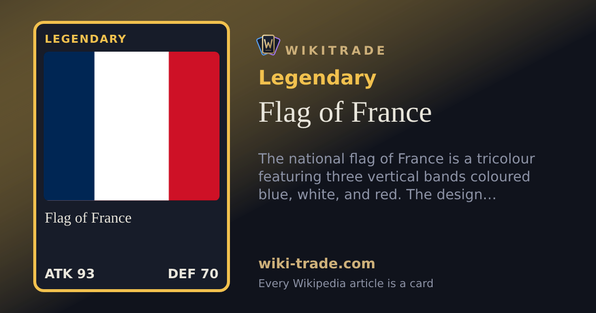 Flag of France — Legendary card