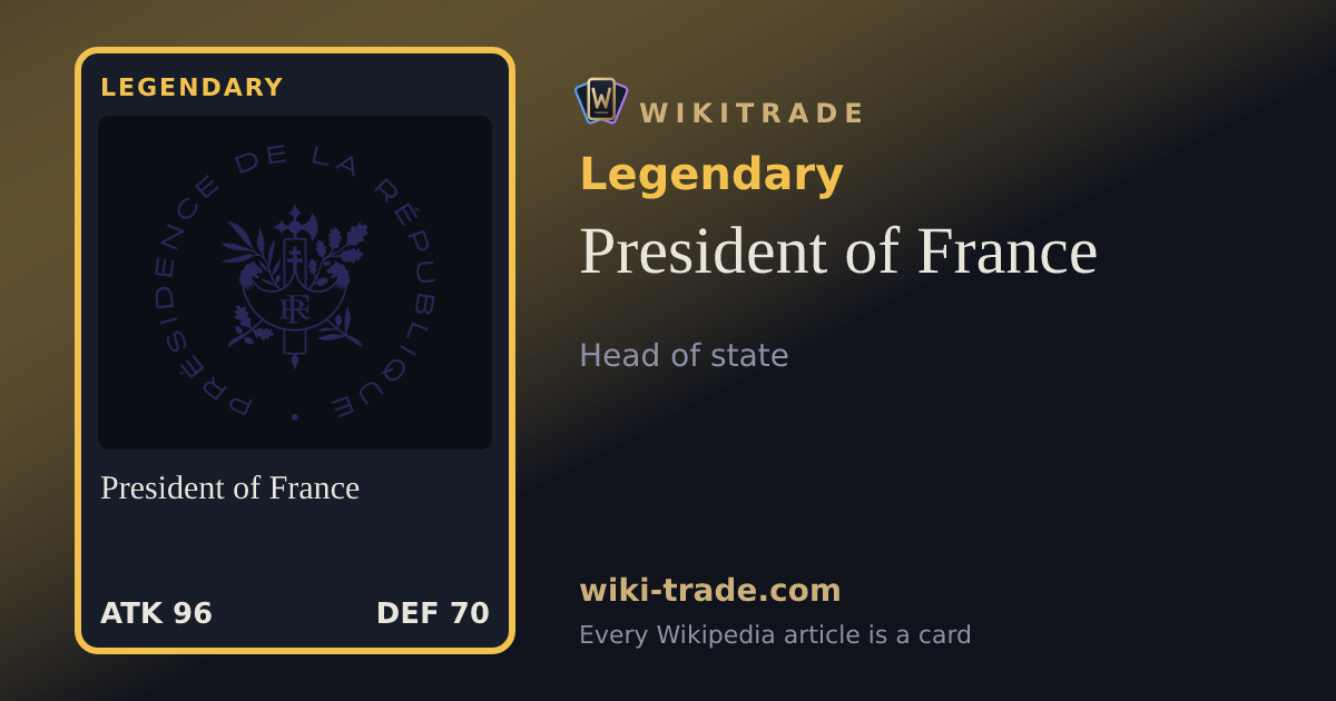 President of France — Legendary card
