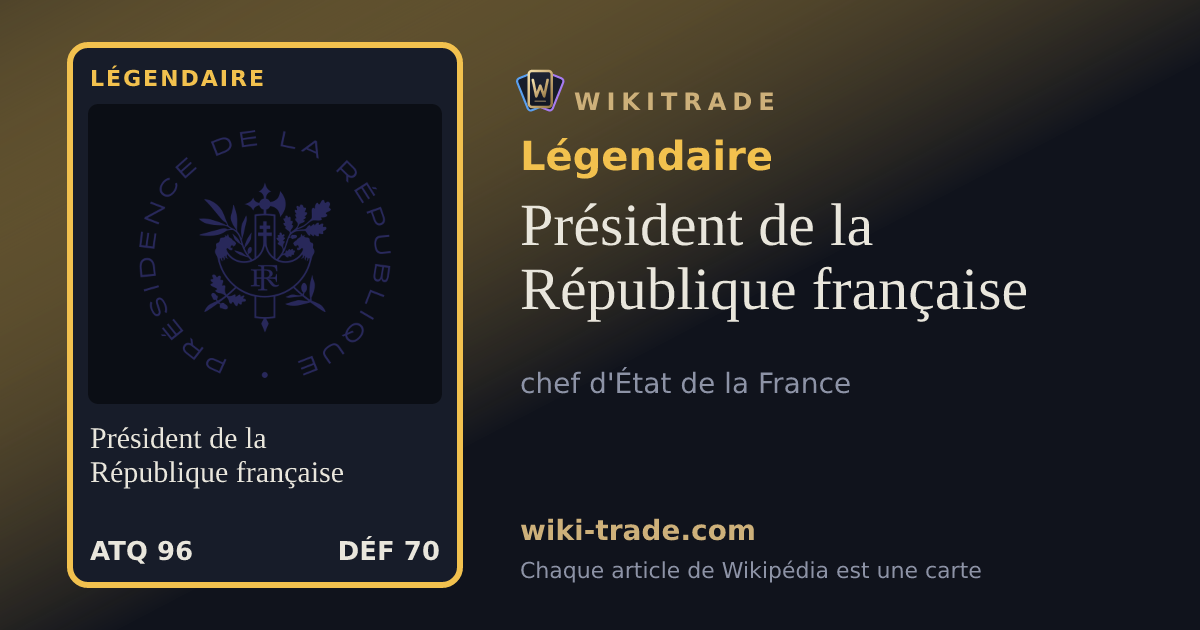 Président de la République française — carte Légendaire