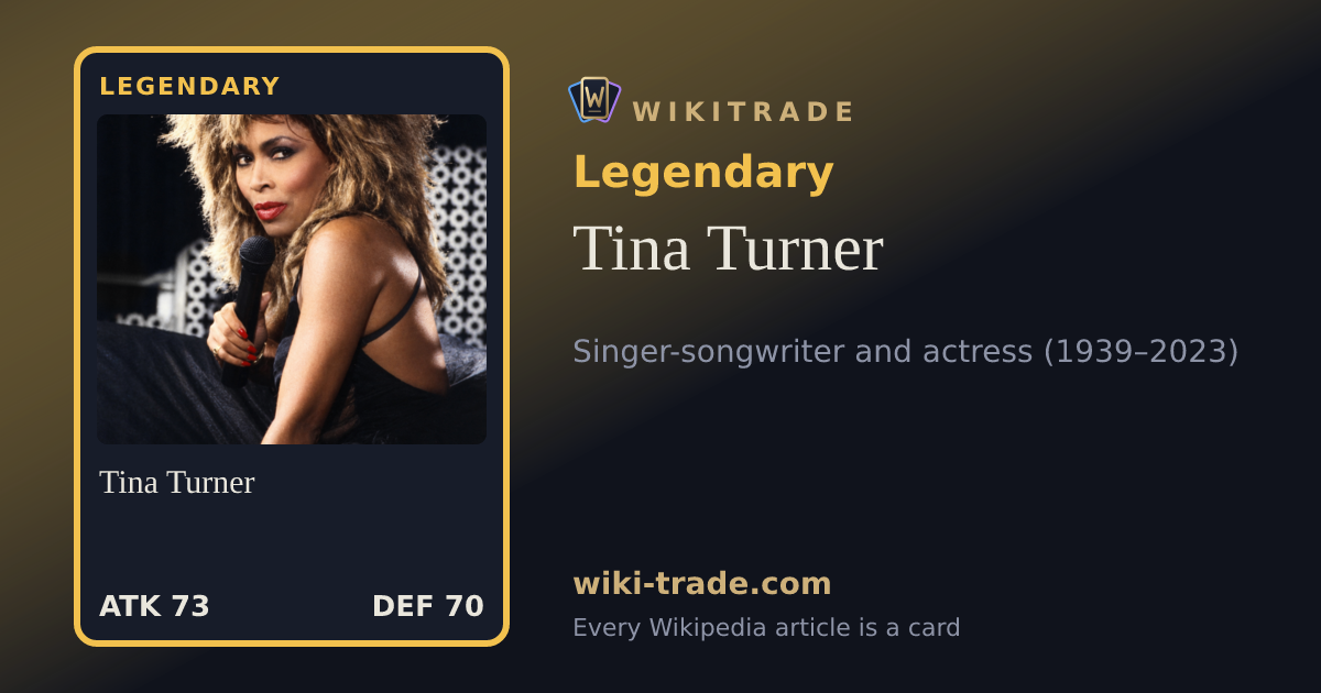 Tina Turner — Legendary card