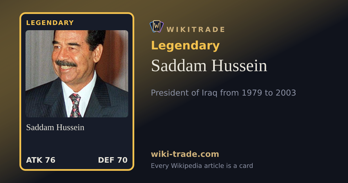 Saddam Hussein — Legendary card