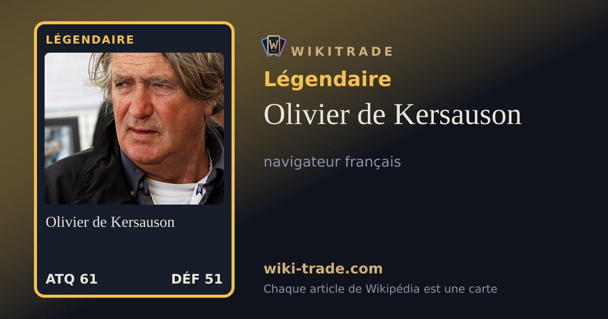 Olivier de Kersauson — carte Légendaire
