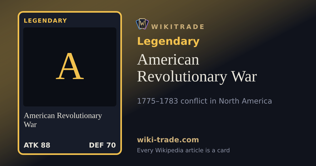 American Revolutionary War — Legendary card