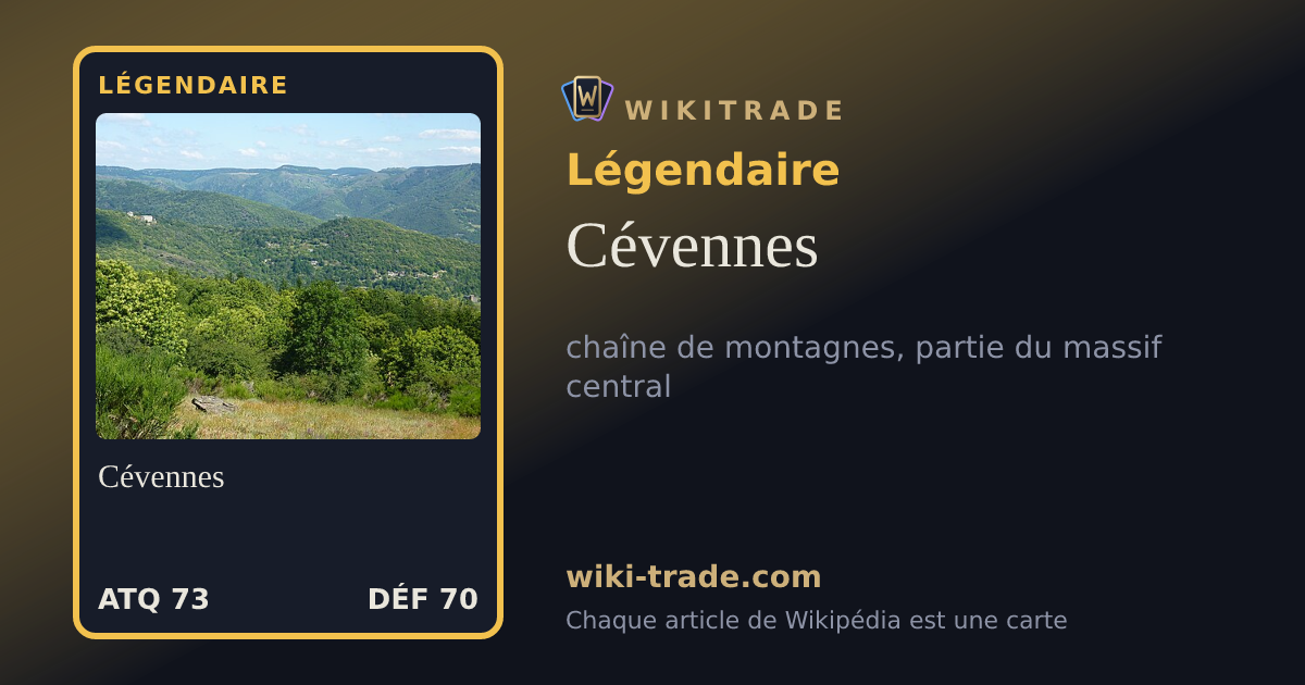 Cévennes — carte Légendaire