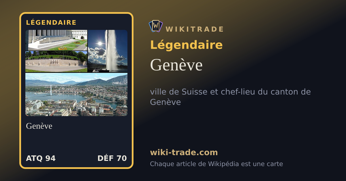 Genève — carte Légendaire