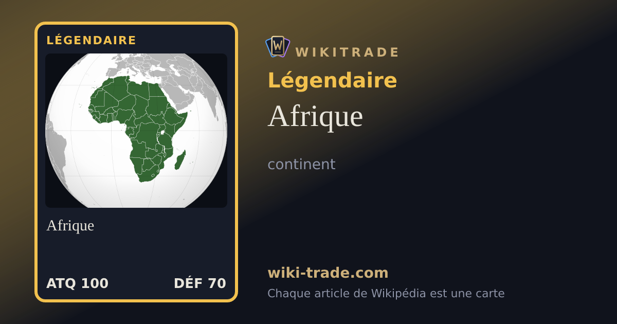 Afrique — carte Légendaire